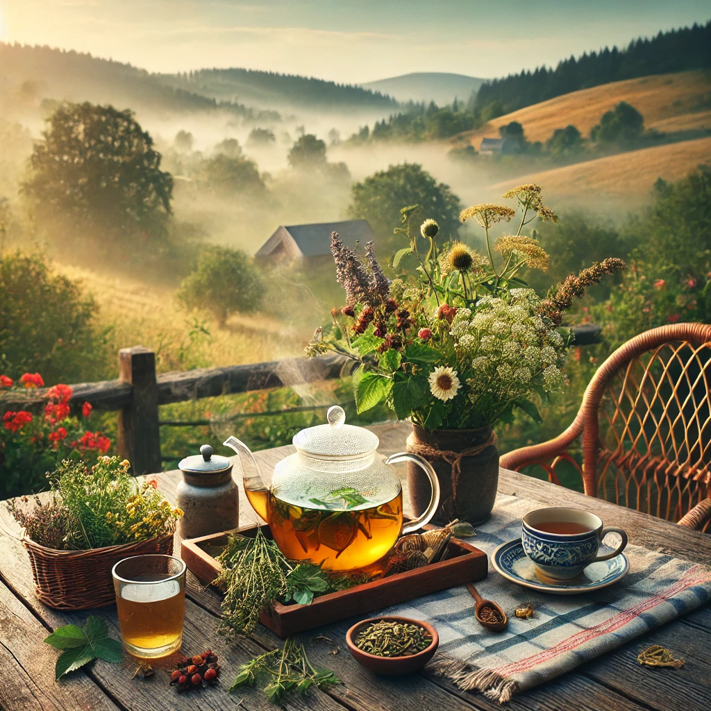 Taza de té verde